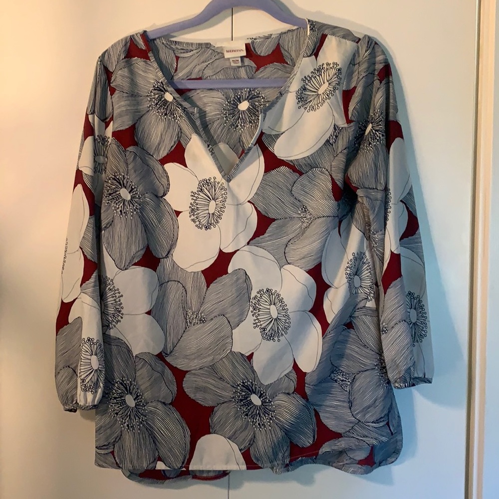 Patterned work blouse